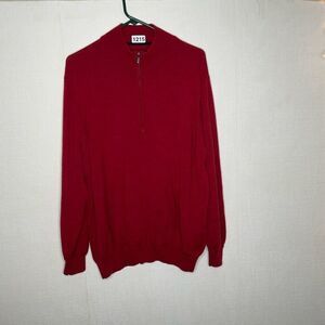 FootJoy FJ 100% Wool 1/4 Zip Long Sleeve Pullover Sweater Raspberry Pink Size XL